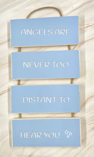 Angels are never too distant to hear you - Cascading Wooden Sign 8 Angels are never too distant to hear you - Cascading Wooden Sign - Image 8