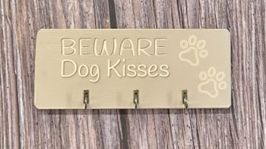 BEWARE DOG KISSES - Key/Dog Lead Hanger 7 BEWARE DOG KISSES - Key/Dog Lead Hanger - Image 7