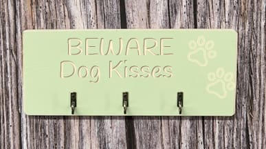 BEWARE DOG KISSES - Key/Dog Lead Hanger 6 BEWARE DOG KISSES - Key/Dog Lead Hanger - Image 6