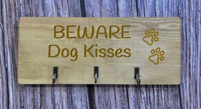 BEWARE DOG KISSES - Key/Dog Lead Hanger 5 BEWARE DOG KISSES - Key/Dog Lead Hanger - Image 5