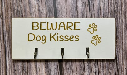 BEWARE DOG KISSES - Key/Dog Lead Hanger 4 BEWARE DOG KISSES - Key/Dog Lead Hanger - Image 4