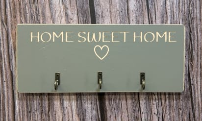 HOME SWEET HOME - Key/Pet Lead Hanger 2 HOME SWEET HOME - Key/Pet Lead Hanger - Image 2