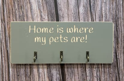 Home Is Where My Pets Are – Key/Dog Lead Hanger