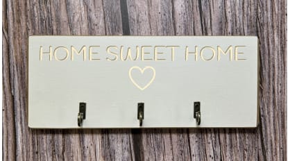 HOME SWEET HOME - Key/Pet Lead Hanger 1 HOME SWEET HOME - Key/Pet Lead Hanger