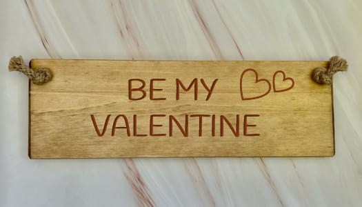 Be my Valentine - 30cm Rustic Wooden Sign 8 Be my Valentine - 30cm Rustic Wooden Sign - Image 8