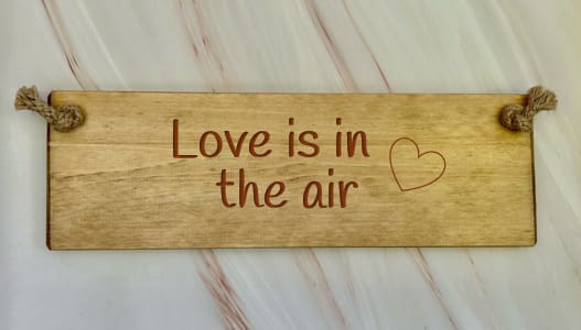 Love is in the air - 30cm Rustic Wooden Sign 7 Love is in the air - 30cm Rustic Wooden Sign - Image 7