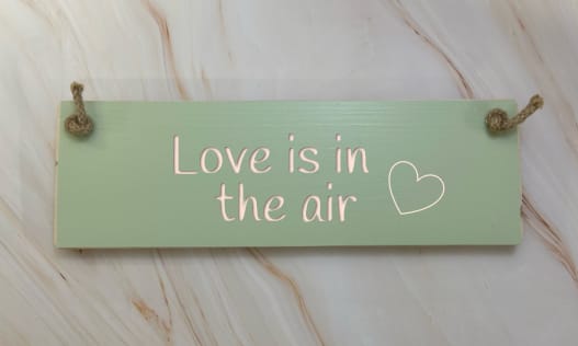 Love is in the air - 30cm Rustic Wooden Sign 3 Love is in the air - 30cm Rustic Wooden Sign - Image 3