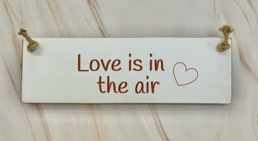 Love is in the air - 30cm Rustic Wooden Sign 6 Love is in the air - 30cm Rustic Wooden Sign - Image 6