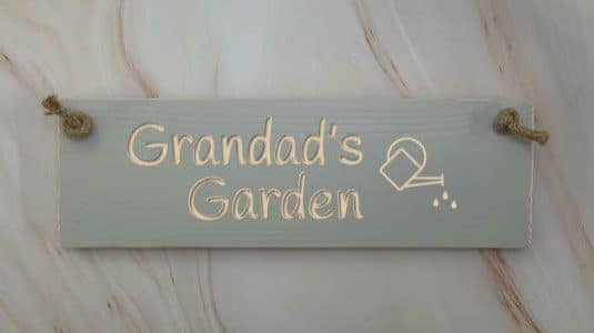 Grandad's Garden - 30cm Rustic Wooden Sign 4 Grandad’s Garden elephant