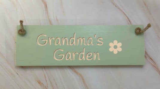 Grandma's Garden - 30cm Rustic Wooden Sign 3 Grandma’s Garden apple