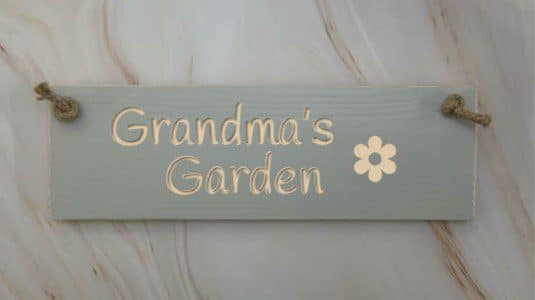 Grandma's Garden - 30cm Rustic Wooden Sign 4 Grandma’s Garden elephant