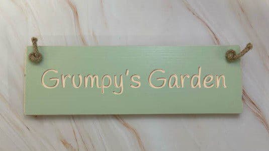 Grumpy's Garden - 30cm Rustic Wooden Sign 3 Grumpy’s Garden apple