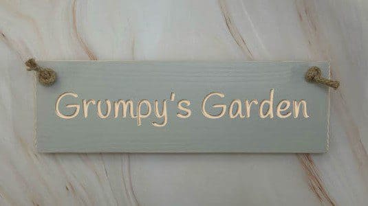 Grumpy's Garden - 30cm Rustic Wooden Sign 4 Grumpy’s Garden elephants