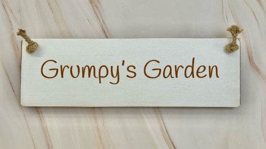 Grumpy’s Garden – 30cm Rustic Wooden Sign
