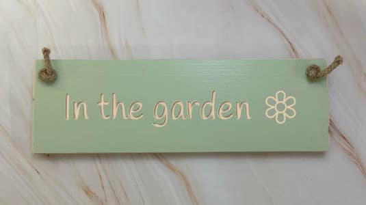 In the garden - 30cm Rustic Wooden Sign 4 In the garden apple