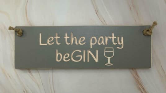 Let the party beGIN - 30cm Rustic Wooden Sign 2 Let the party beGIN - 30cm Rustic Wooden Sign - Image 2