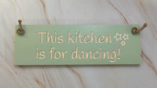 This kitchen is for dancing - 30cm Rustic Wooden Sign 3 This kitchen is for dancing apple