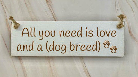 All You Need Is Love And A Border Collie – 30cm Rustic Wooden Sign
