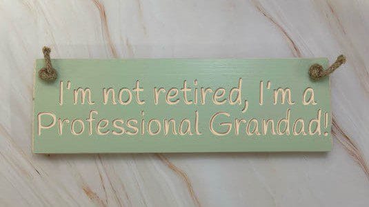 I'm not retired I'm a professional Grandad - 30cm Rustic Wooden Sign 2 I’m not retired I’m a professional Grandad apple