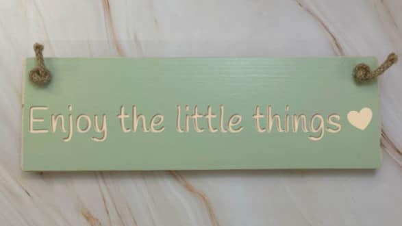 Enjoy The Little Things – 30cm Rustic Wooden Sign