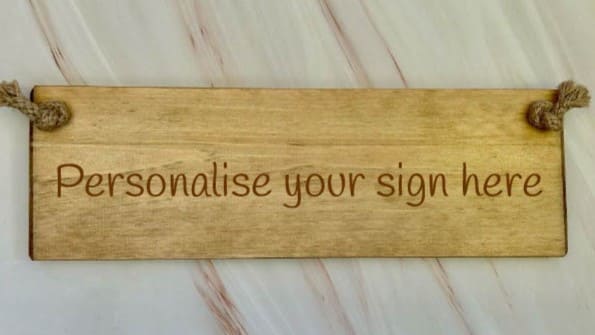 Personalise your own 30cm sign - 30cm Rustic Wooden Sign 6 Worlds Best (Person or Role) wooden