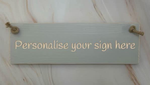Personalise your own 30cm sign - 30cm Rustic Wooden Sign 3 Born, Bred & Buttered in (Place name) elephant