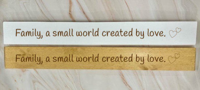 Family a little world created by love - 80cm Rustic Wooden Sign 1 Family a little world created by love - 80cm Rustic Wooden Sign