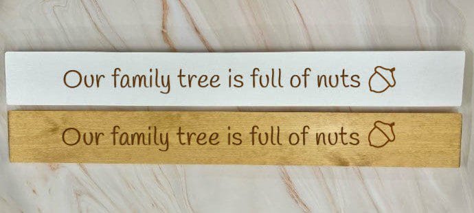 Our Family Tree Is Full Of Nuts – 80cm Rustic Wooden Sign