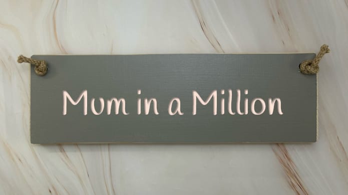 Mum In A Million – 30cm Rustic Wooden Sign