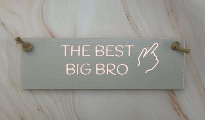 The best big bro - 30cm Rustic Wooden Sign 4 The best big bro - 30cm Rustic Wooden Sign - Image 4