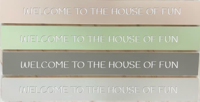 Welcome to the house of fun - 80cm Rustic Wooden Sign 2 Welcome to the house of fun - 80cm Rustic Wooden Sign - Image 2