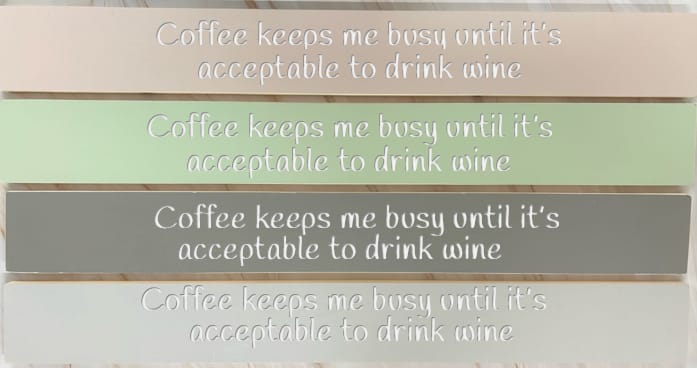 Coffee keeps me busy until it's acceptable to drink wine - 80cm Rustic Wooden Sign 2 Coffee keeps me busy until it's acceptable to drink wine - 80cm Rustic Wooden Sign - Image 2