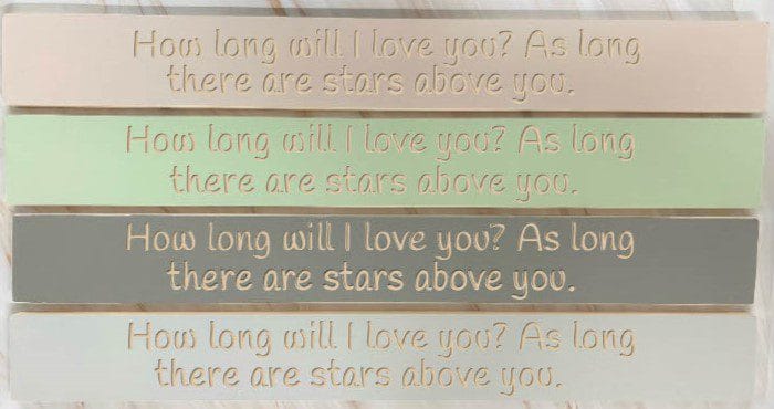 How long will I love you? As long as there are stars above you - 80cm Rustic Wooden Sign 2 How long will I love you? As long as there are stars above you - 80cm Rustic Wooden Sign - Image 2