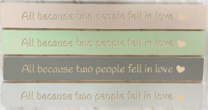 All because 2 people fell in love - 80cm Rustic Wooden Sign 2 All because 2 people fell in love - 80cm Rustic Wooden Sign - Image 2