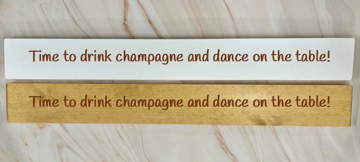 Time To Drink Champagne And Dance On The Table – 80cm Rustic Wooden Sign