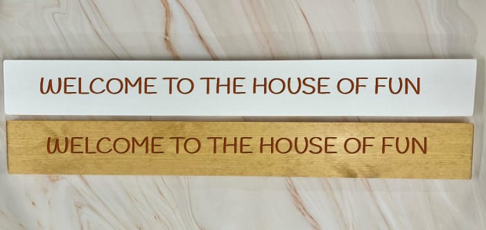 Welcome to the house of fun - 80cm Rustic Wooden Sign 1 Welcome to the house of fun - 80cm Rustic Wooden Sign