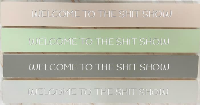 Welcome to the shit show - 80cm Rustic Wooden Sign 2 Welcome to the shit show - 80cm Rustic Wooden Sign - Image 2