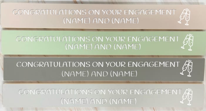Congratulations On Your Engagement 80cm Sign