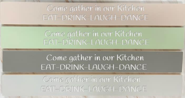 Come gather in our kitchen - 80cm Rustic Wooden Sign 2 Come gather in our kitchen - 80cm Rustic Wooden Sign - Image 2