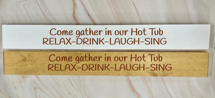 Come gather in our Hot Tub - 80cm Rustic Wooden Sign 3 Come gather in our Hot Tub - 80cm Rustic Wooden Sign - Image 3