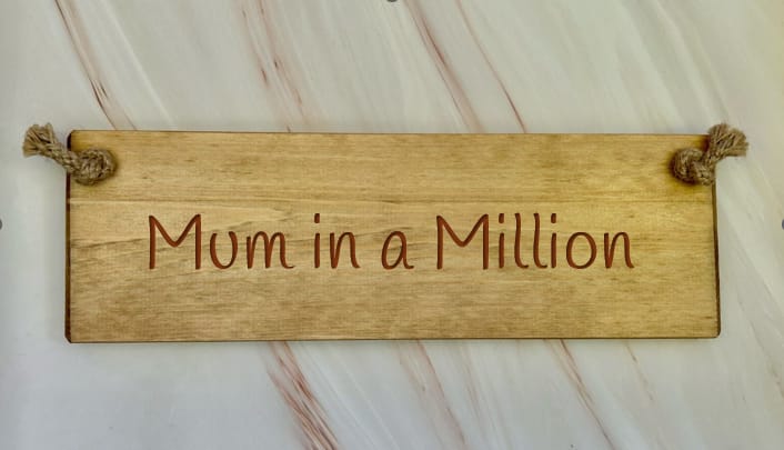 Mum in a Million - 30cm Rustic Wooden Sign 7 Mum in a Million - 30cm Rustic Wooden Sign - Image 7