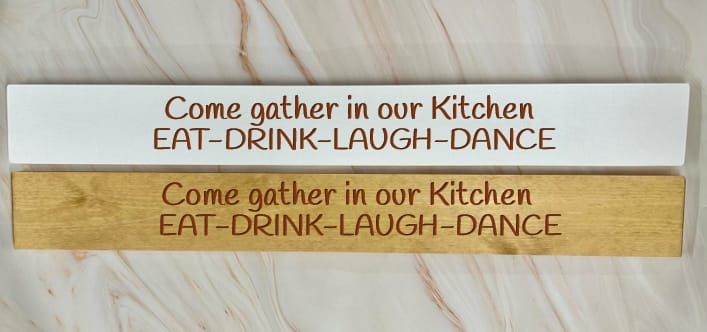 Come gather in our kitchen - 80cm Rustic Wooden Sign 1 Come gather in our kitchen - 80cm Rustic Wooden Sign