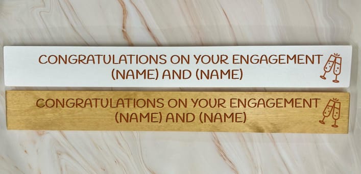 Congratulations On Your Engagement 80cm Sign – Rustic Wooden Sign