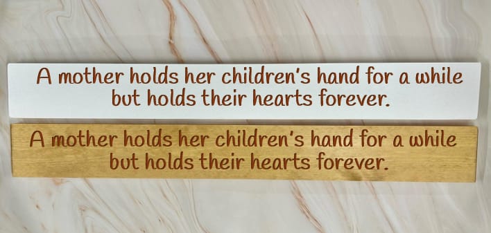 A Mother Hold Her Children’s Hand For A While – 80cm Rustic Wooden Sign