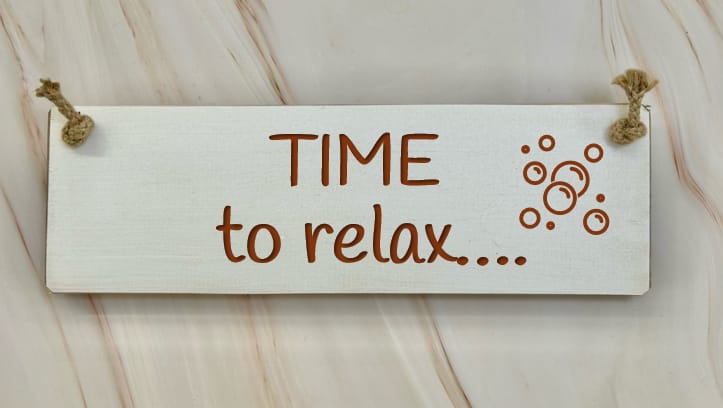 Time To Relax – 30cm Rustic Wooden Sign