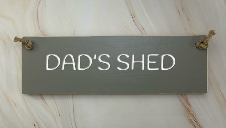 Dad's Shed - 30cm Rustic Wooden Sign 3 Dad's Shed - 30cm Rustic Wooden Sign - Image 3