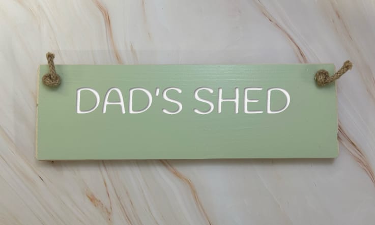 Dad's Shed - 30cm Rustic Wooden Sign 4 Dad's Shed - 30cm Rustic Wooden Sign - Image 4