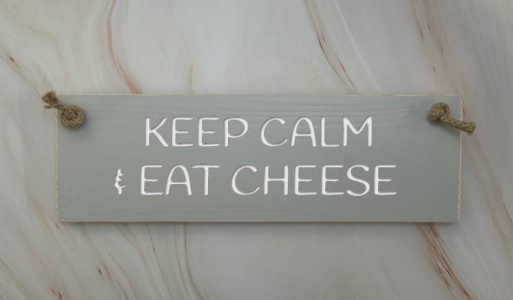 Keep Calm and Eat Cheese - 30cm Rustic Wooden Sign 5 Keep Calm and Eat Cheese - 30cm Rustic Wooden Sign - Image 5