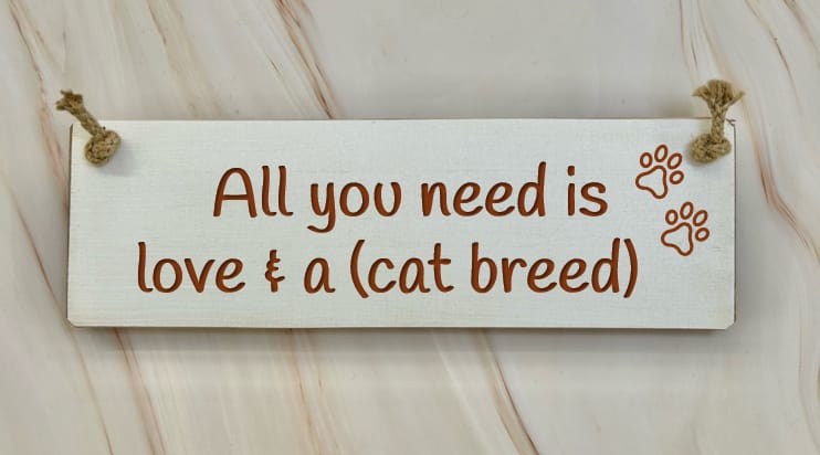 All you need is love & an Abyssinian - 30cm Rustic Wooden Sign 6 All you need is love & an Abyssinian - 30cm Rustic Wooden Sign - Image 6