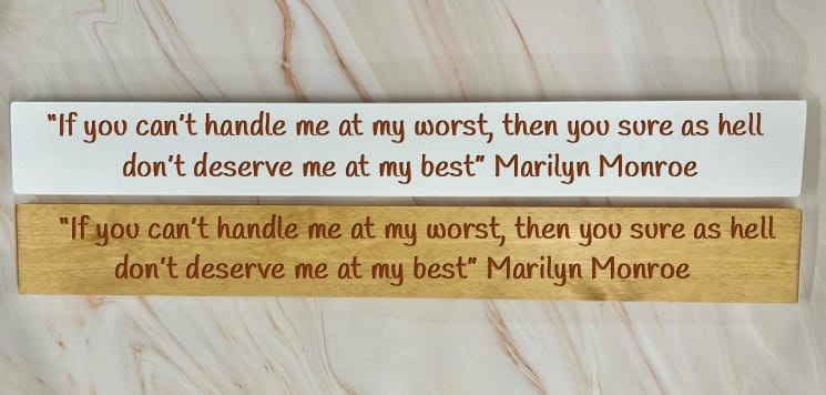 If You Can’t Handle Me At My Worst – 80cm Rustic Wooden Sign